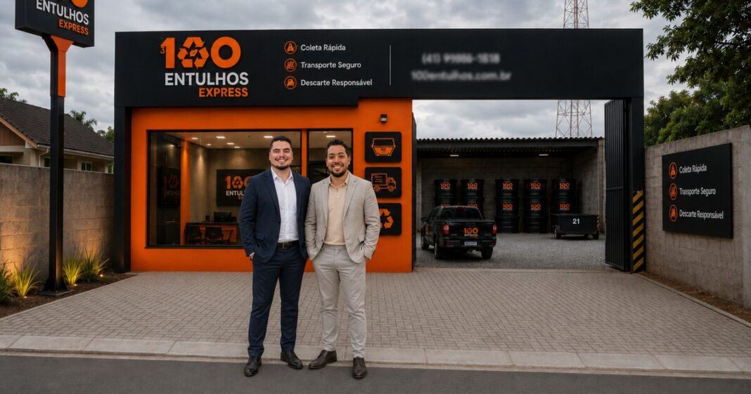 Danilo Santana e Marcos Henrique - CEO e Diretor de Operações 100 Entulhos Express.